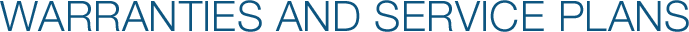 Warranties and Service Plans